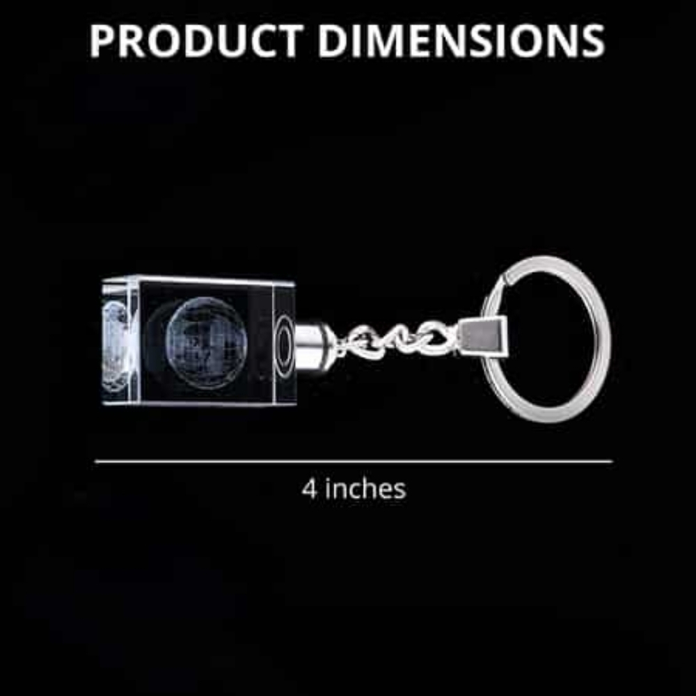 Crystal Earth LED Light Keychain - Picture 14 of 16